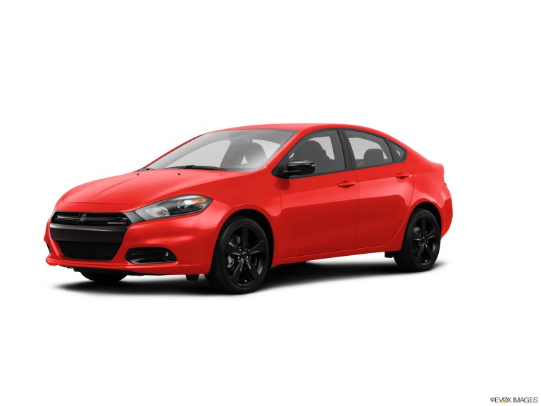 Red 2016 Dodge Dart With White Background