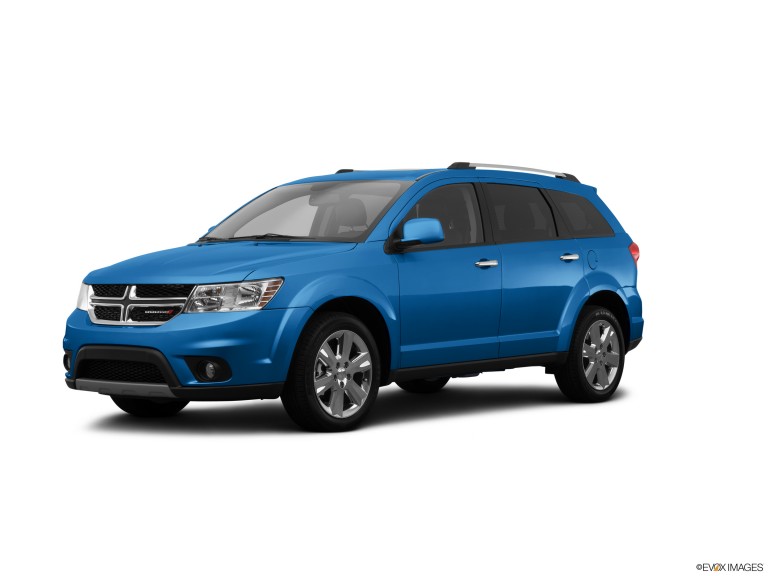 Blue 2014 Dodge Journey With White Background