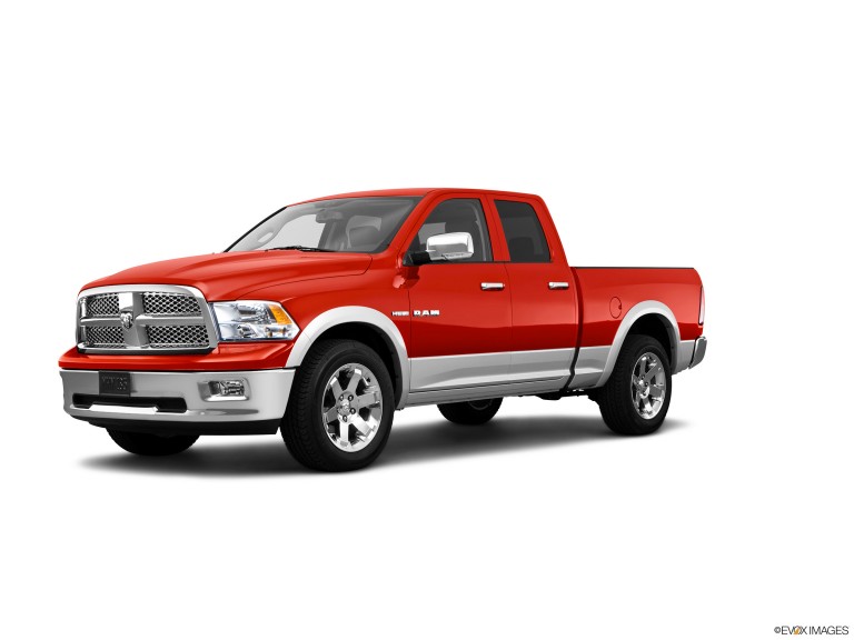 Red 2010 Dodge Ram 1500 With White Background