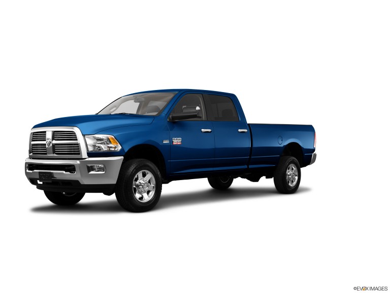 Blue 2010 Dodge Ram 2500 With White Background