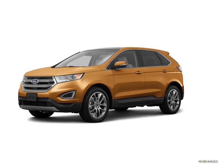 Gold 2015 Ford Edge With White Background
