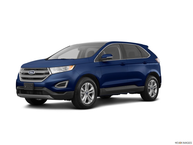 Blue 2017 Ford edge With White Background