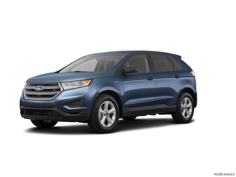 Blue 2018 Ford Edge With White Background
