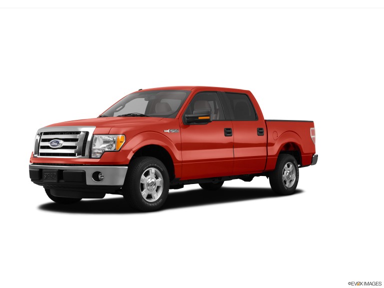 Red 2011 Ford F-150 With White Background