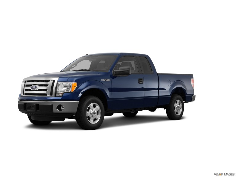 Blue 2012 Ford F-150 With White Background