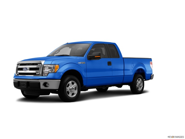 Blue 2014 Ford F-150 With White Background