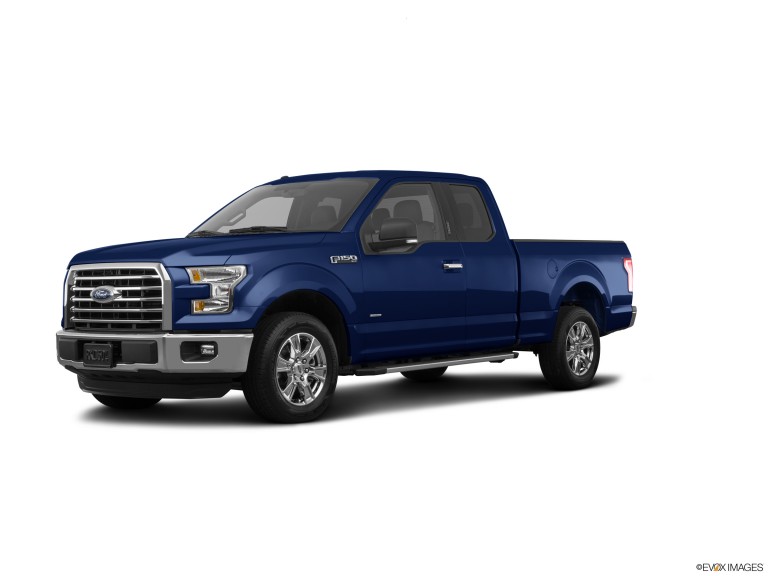 Blue 2017 Ford F-150 With White Background