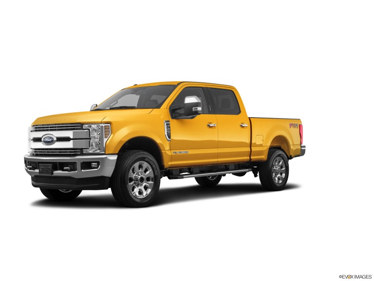 Yellow 2019 Ford F-250 With White Background