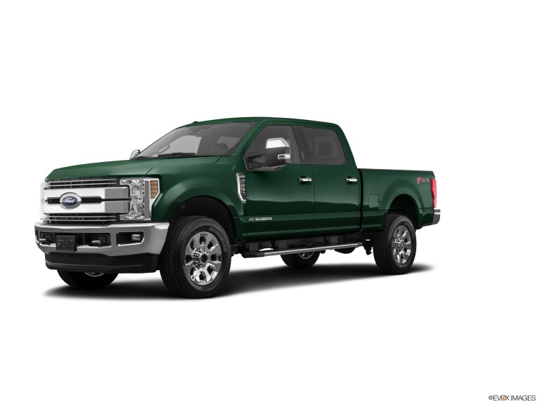 Green 2019 Ford F-250 With White Background