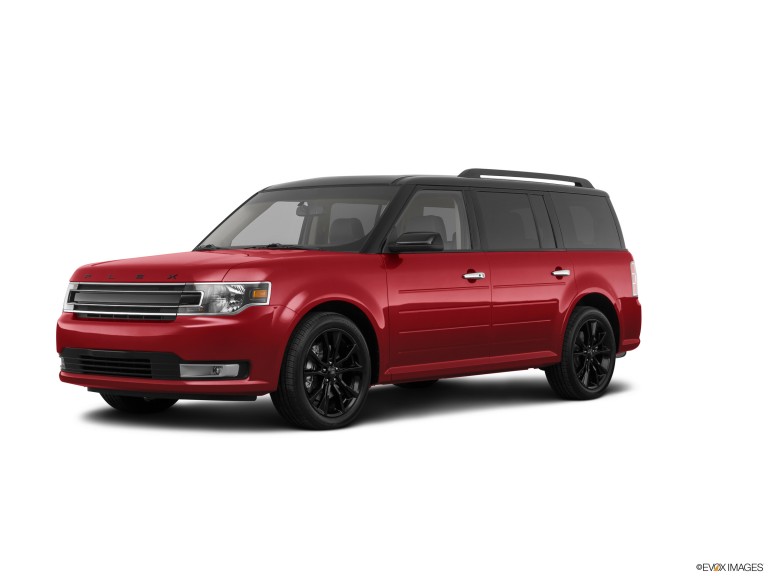 Red 2019 Ford Flex With White Background