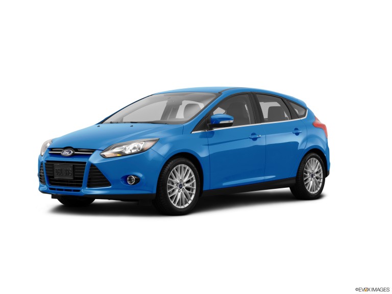Blue 2014 Ford Focus With White Background
