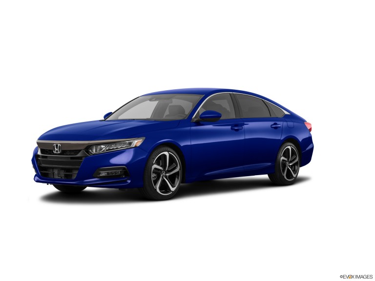 Blue 2018 Honda Accord With Whit Background