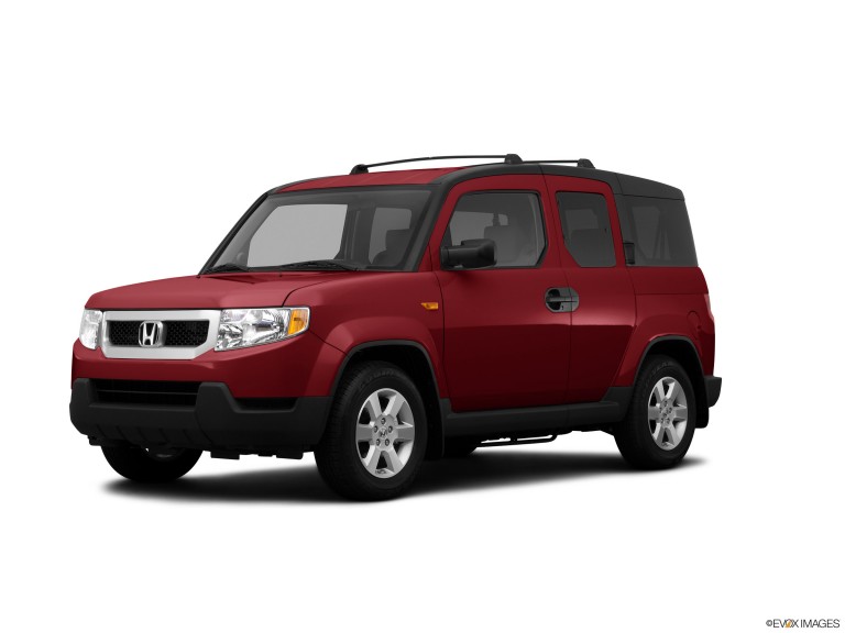 Red 2011 Honda Element With White Background