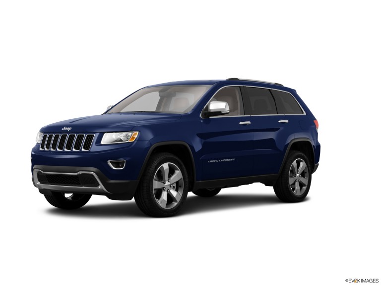 Blue 2014 Jeep Grand Cherokee With White Background