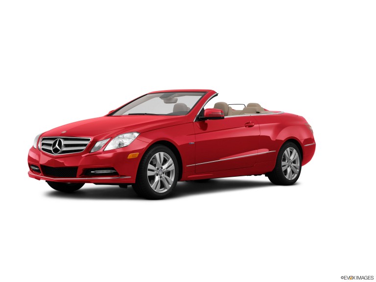 Red 2012 Mercedes-Benz E-Class With White Background