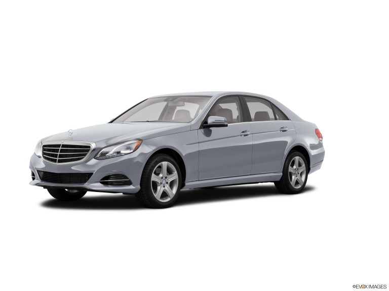 Light Blue 2014 Mercedes-Benz E-Class With White Background
