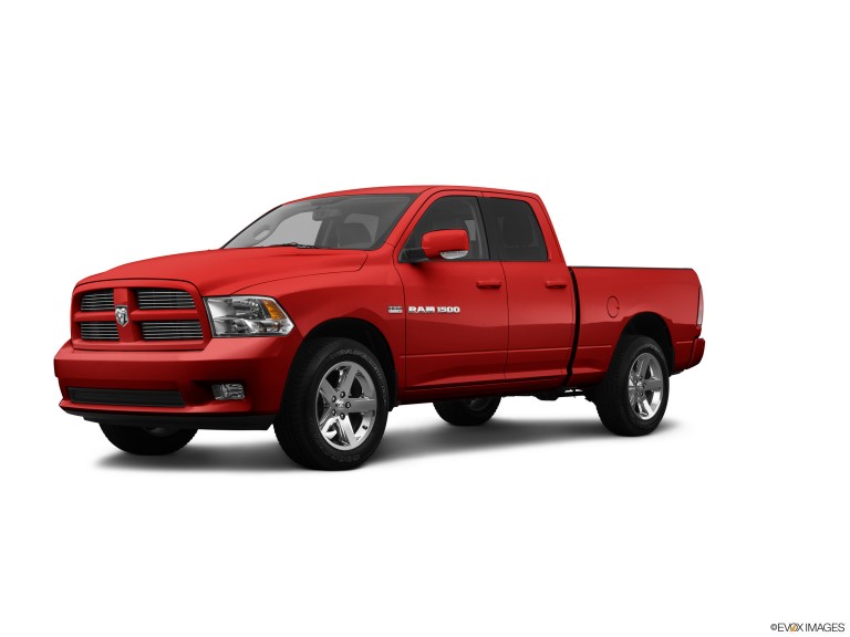 Red 2012 Ram 1500 With White Background