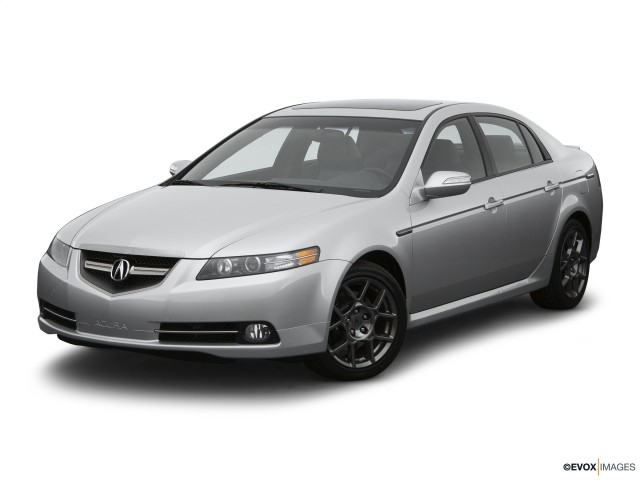 Silver 2007 Acura TL Type-S With White Background