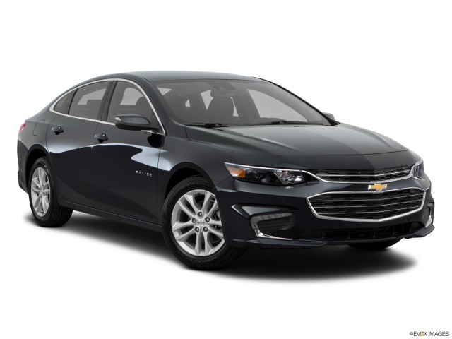 Black 2016 Chevrolet Malibu With White Background