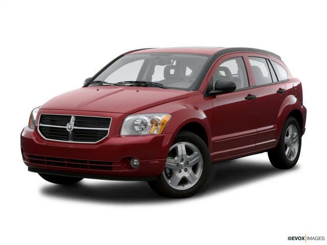 Red 2007 Dodge Caliber SXT With White Background