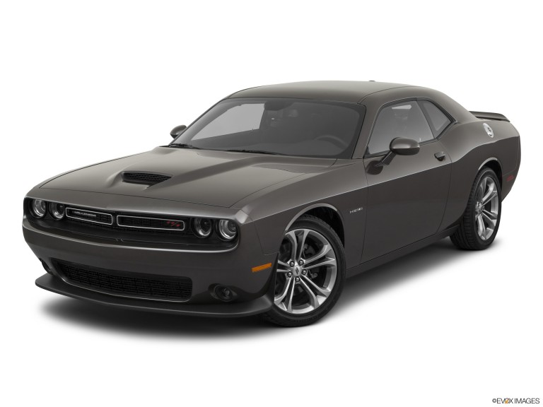 Black 2020 Dodge Challenger R/T With White Background