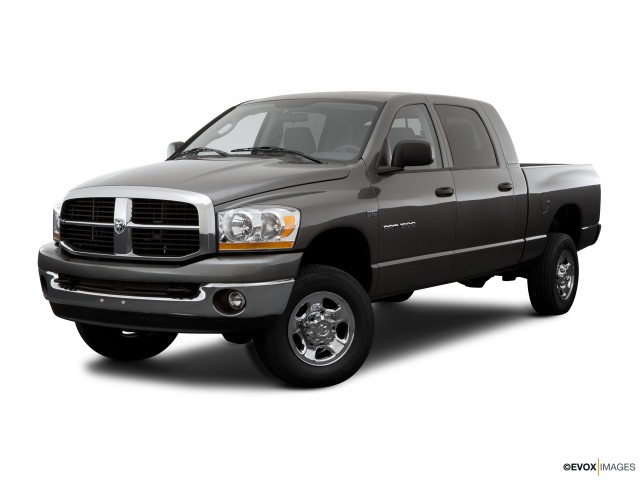 Black 2006 Dodge Ram 1500 With White Background