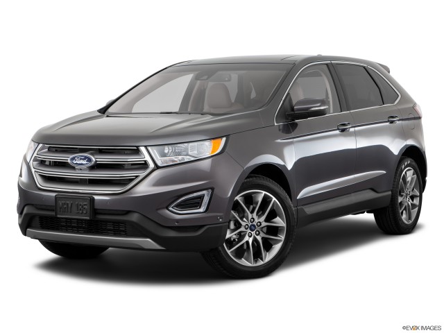 Black 2016 Ford Edge With White Background
