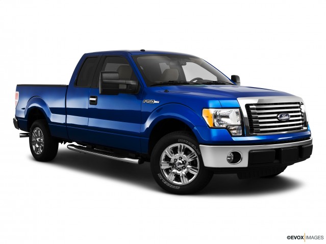 Blue 2010 Ford F-150 With White Background
