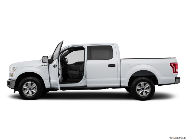 White 2015 Ford F-150 XLT From Driver Side