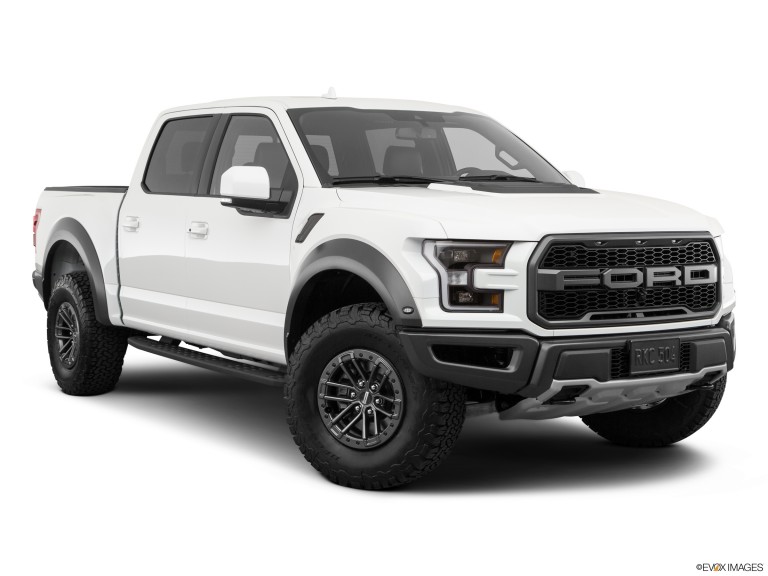 White 2021 Ford F-150 With White Background