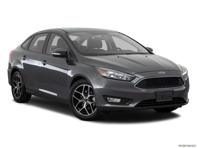 Black 2018 Ford Focus With White Background