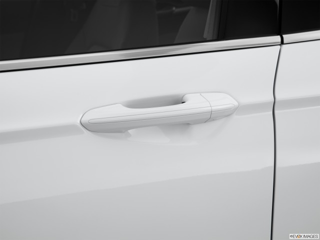 White 2014 Ford Fusion Door Handle Closeup