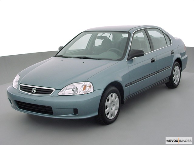 Blue 2000 Honda Civic LX From Front-Driver Side