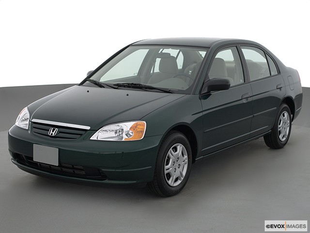 Green 2002 Honda Civic LX From Front-Driver Side