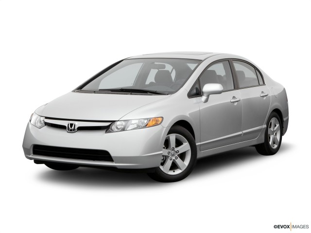 Silver 2006 Honda Civic With White Background