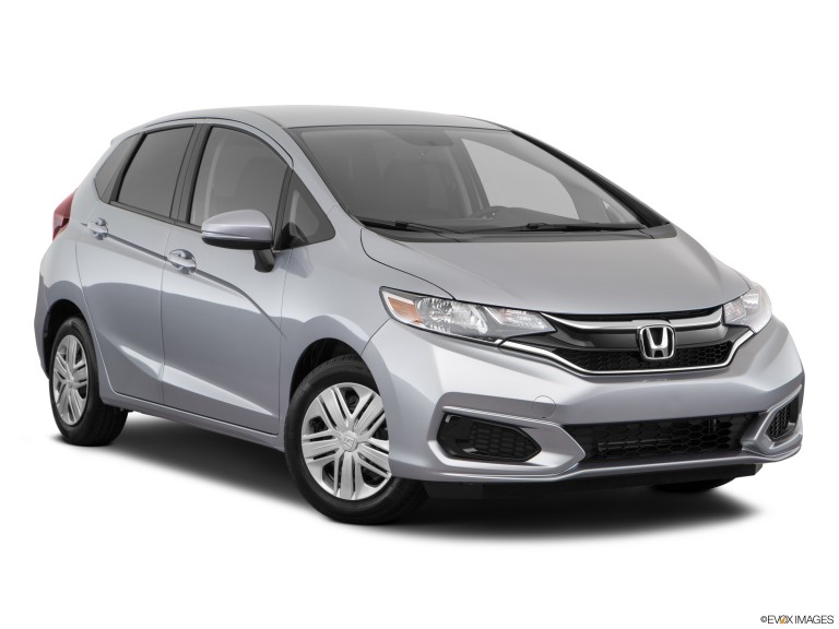 Silver 2020 Honda Fit With White Background