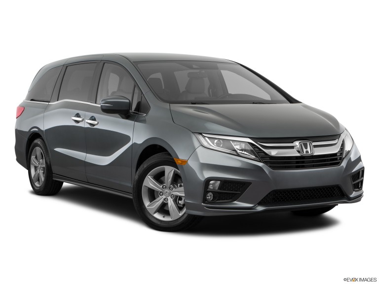 Gray 2020 Honda Odyssey From Front-Passenger Side