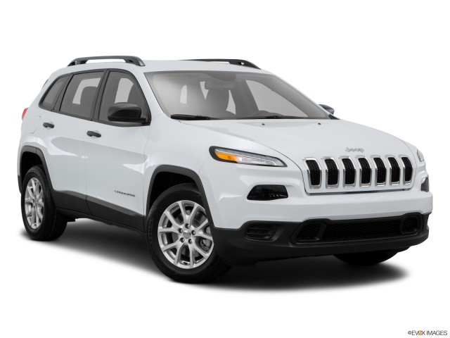White 2016 Jeep Cherokee With White Background