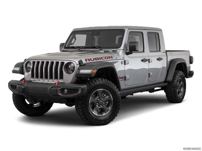 Gray 2020 Jeep Gladiator Rubicon With White Background