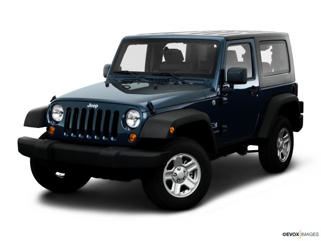 Blue 2008 Jeep Wrangler X With White Background