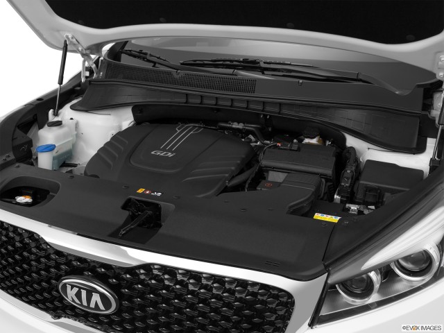 2016 Kia Sorento Open Hood Showing Engine