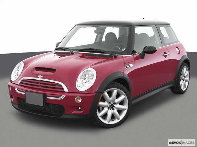 Red 2003 Mini Cooper S From Front-Driver Side