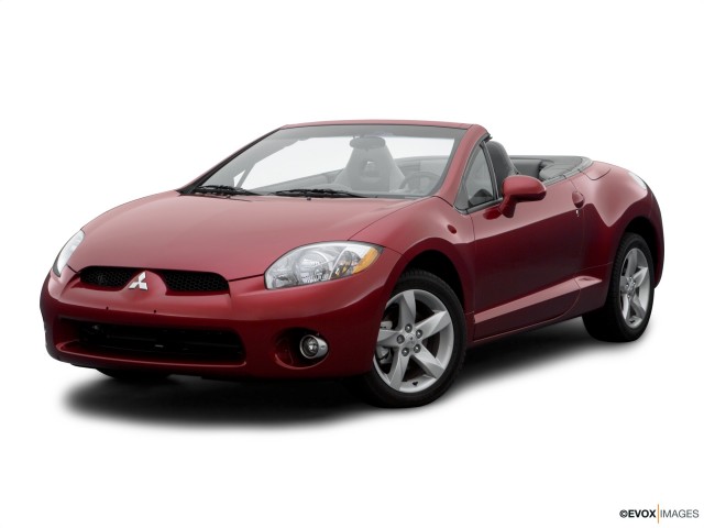 Red 2007 Mitsubishi Eclipse GS With White Background