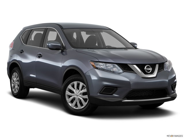 Gray 2016 Nissan Rogue With White Background