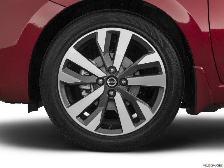 red 2020 Nissan Versa Tire Closeup