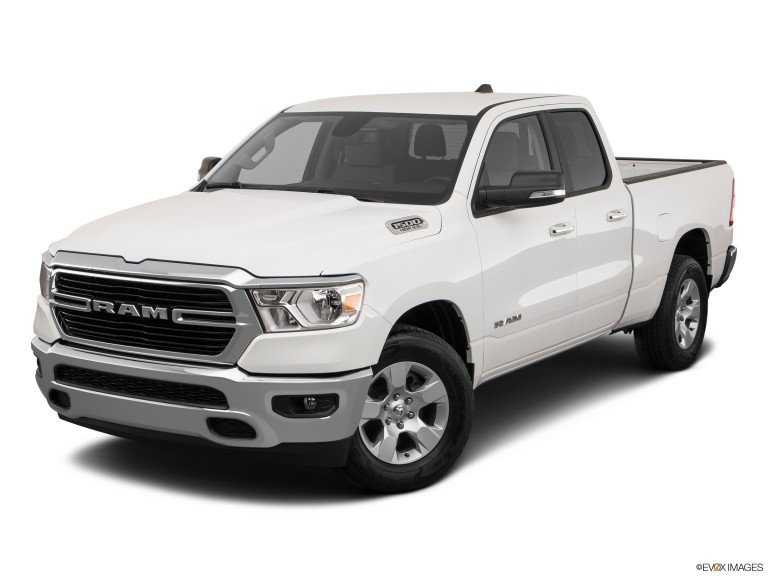 White 2020 Ram 1500 Big Horn With White Background