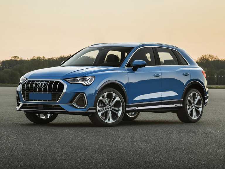 Blue 2020 Audi Q3 From Front-Driver Side