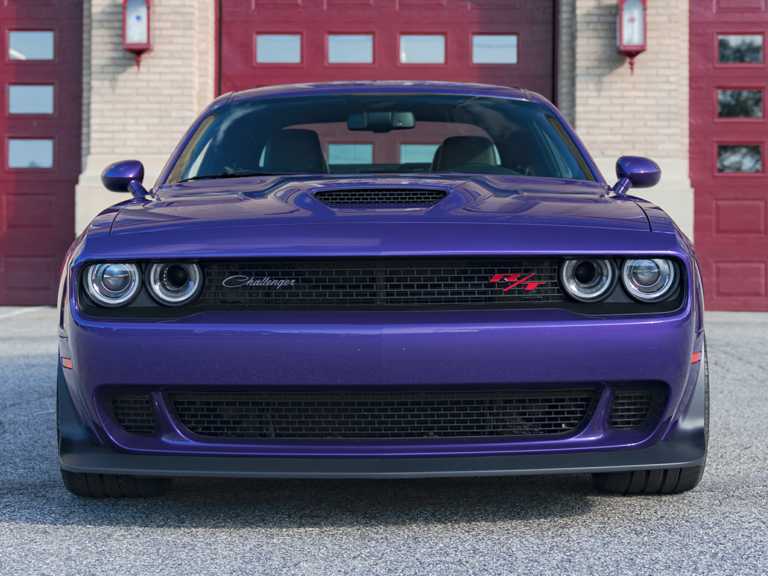 Purple 2020 Dodge Challenger From Front Side