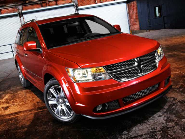 Red 2013 Dodge Journey From Front-Passenger Side