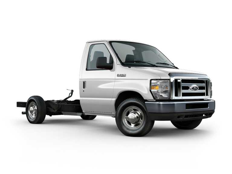 2017 Ford E-350 Cutaway SD Chassis 138 in. WB SRW Base 1311-OEM Exterior 3/4 Front White Background